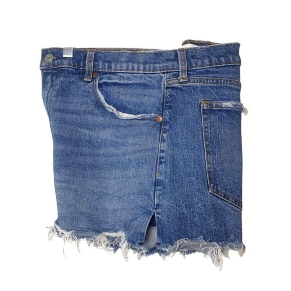 Abercrombie & Fitch Womens Cutoff Denim Shorts 14 High Rise Curve Mom Love - Picture 2 of 5